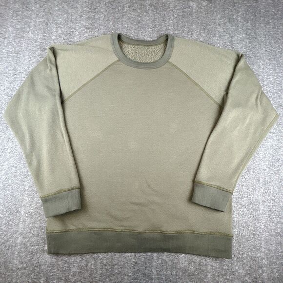 Patagonia Other - Patagonia Reversible Shearling Crew Pullover Sweatshirt Mens Sz L Olive Green